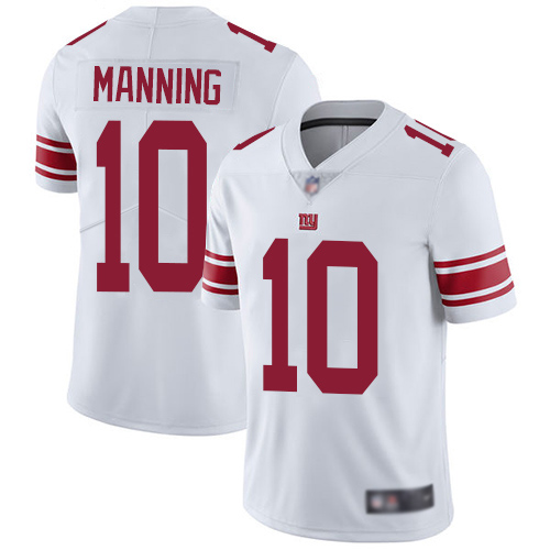 Men New York Giants 10 Eli Manning White Vapor Untouchable Limited Player Football NFL Jersey